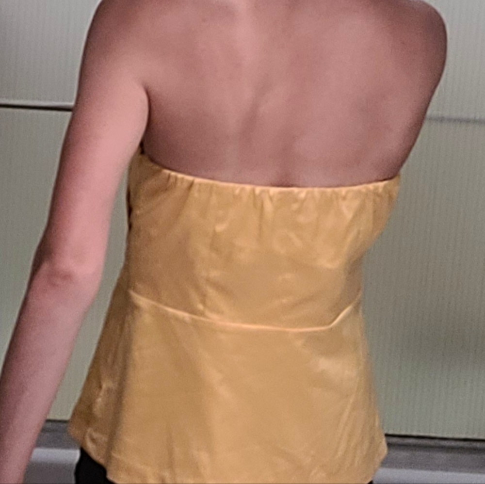 Yellow strapless top - Picture 2 of 4